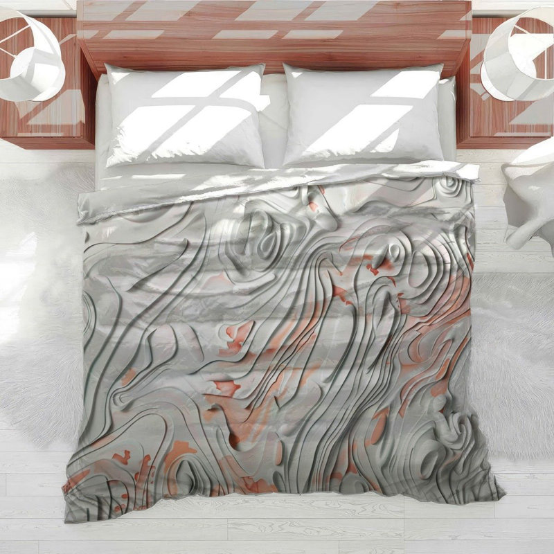 Marble Waves Cool Cotton Blend Comforter, Queen Comforter