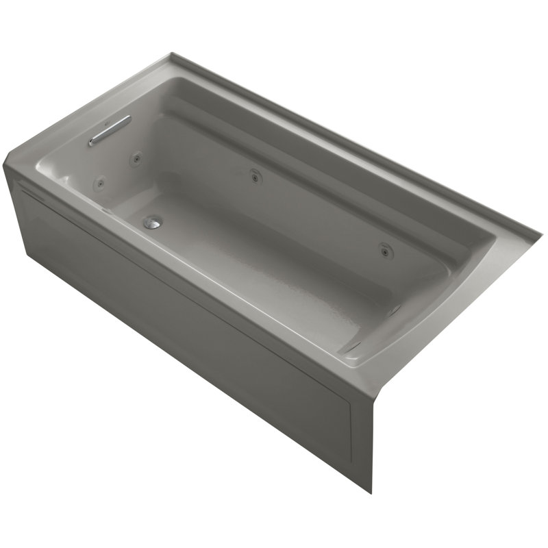 Archer 72" x 36" Tile In Whirpool Acrylic Bathtub, Cashmere, Right