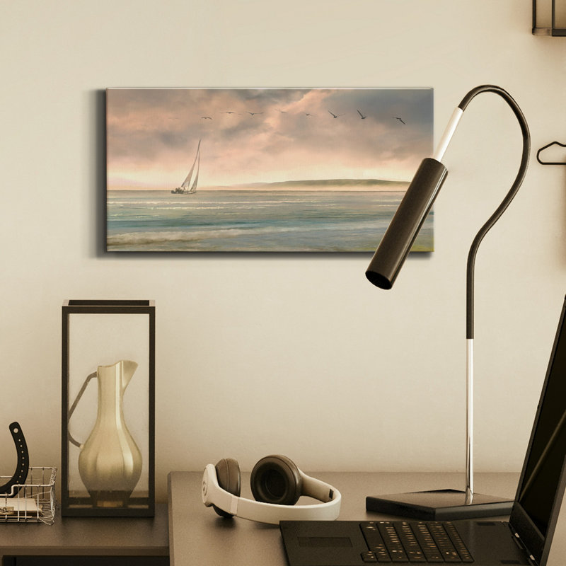 «Réglage de la voile», reproduction d'art sur toile tendue, H 16 po x l 8 po x P 1 po