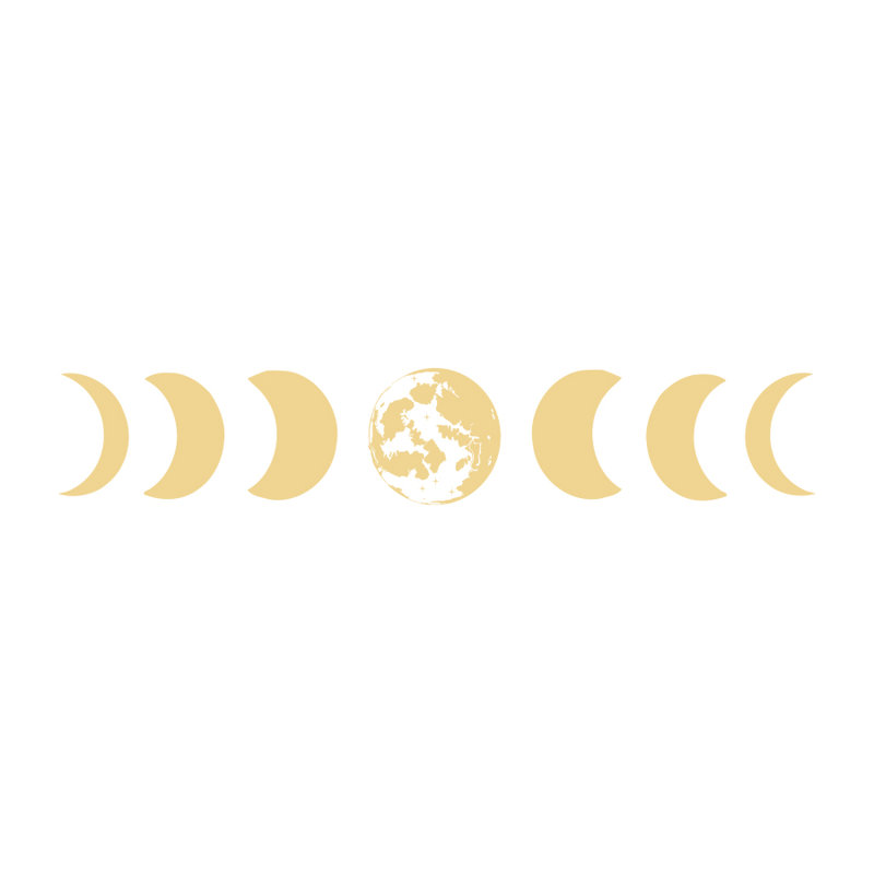 Décalcomanie murale phases de lune, Crème