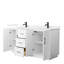 Elan TK 66" Freestanding Double Bathroom Vanity with Cultured Marble Top-1362028692-1362028697-1362028699