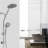 Dual Shower Head Combo With Handheld Showerhead – 26" Adjustable No-Drill Slide Bar, 3-Way Diverter, High-Pressure Rainfall Shower Set With 5 Ft Hose-113695292