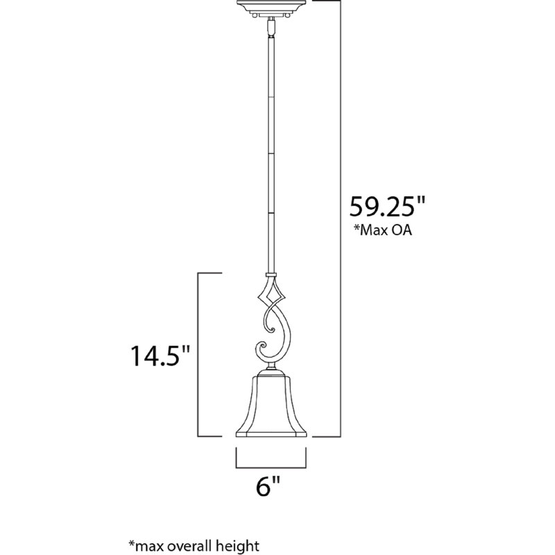 Cottrell 1 - Light Rustic Burnished Single Pendant