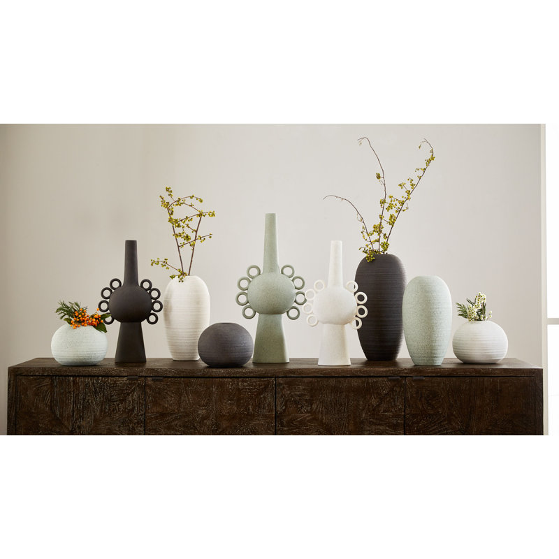 Perennial Handcrafted Ceramic Table Vase, Celadon