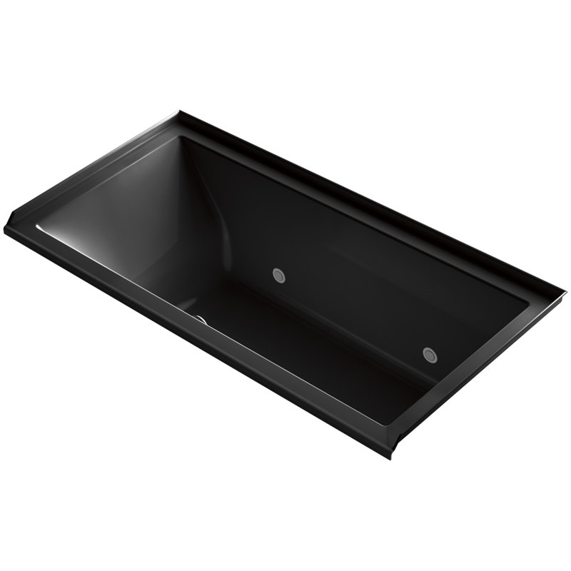 Underscore 60" x 30" Air Bathtub, Almond, Right
