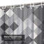 Rideau de douche imperméable moderne à motif géométrique abstrait avec demi-teinte et 12 crochets-481387026