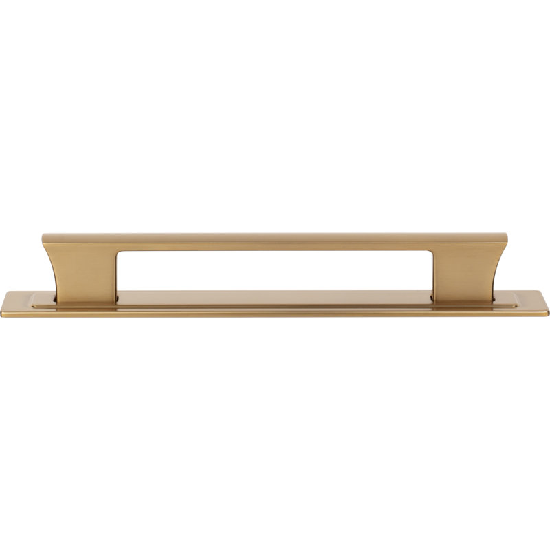 Modern Warm Brass 6 5/16" Bar Pull with Mounting Hardware