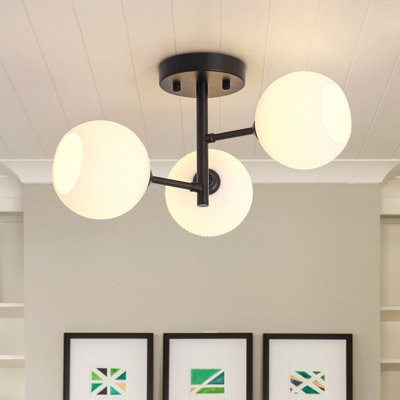 Plafonnier semi-encastré 3 lumières