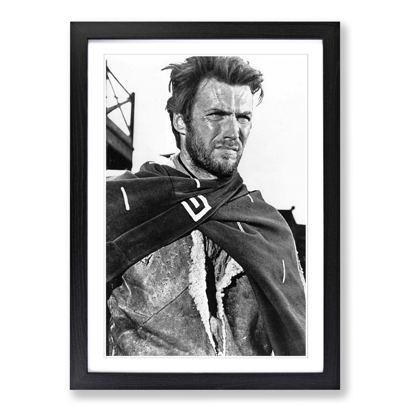 Clint Eastwood 2 Framed Photographic - Framed Print, Black