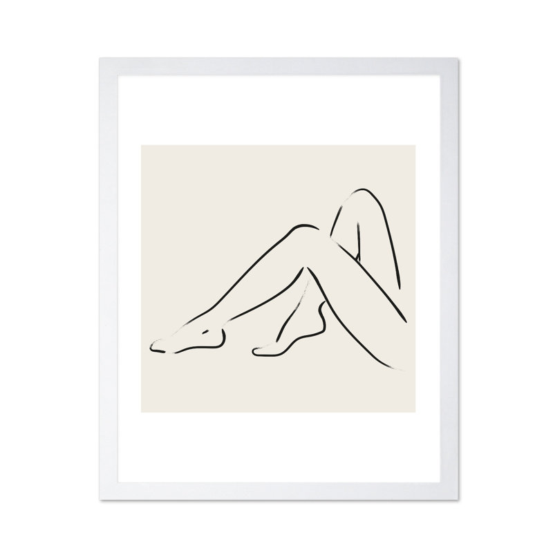 Silhouette nue n ° 3, Affiche, H 24 po x l 32 po, Encadrement blanc