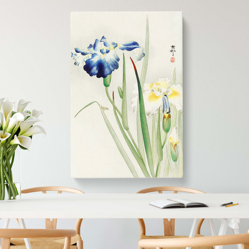 Irises by Ohara Koson - Wrapped Canvas Painting, 50cm H x 35cm W x 3cm D