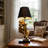 Glamorous Table Lamp with Metal Base, Black & Gold | 22.8 x 22.8 inches Cap, 22.4 inches Height | On/Off Switch on Cable, CE Certified, E27 Max 40W Socket | Perfect for Modern Home Decor, Stylish & Functional Design