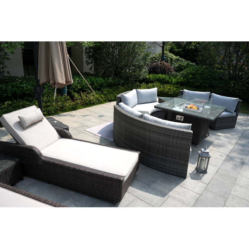 8 - Person Patio Conversation Set with Cushions