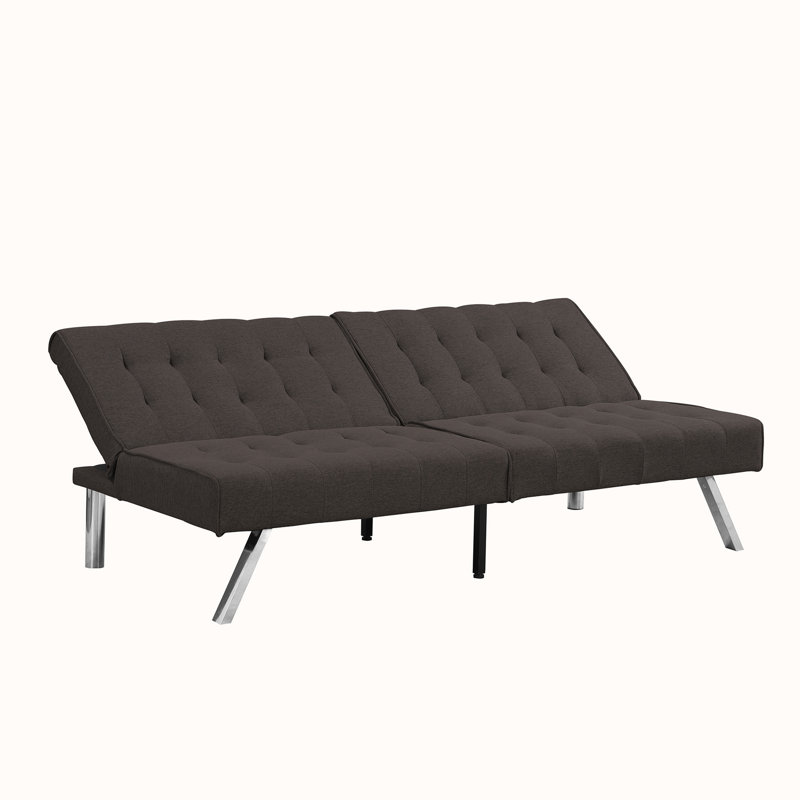 Gonnelli Armless Sofa, Modern Sofa, Accent Sofa, Espresso Fabric Duplicate