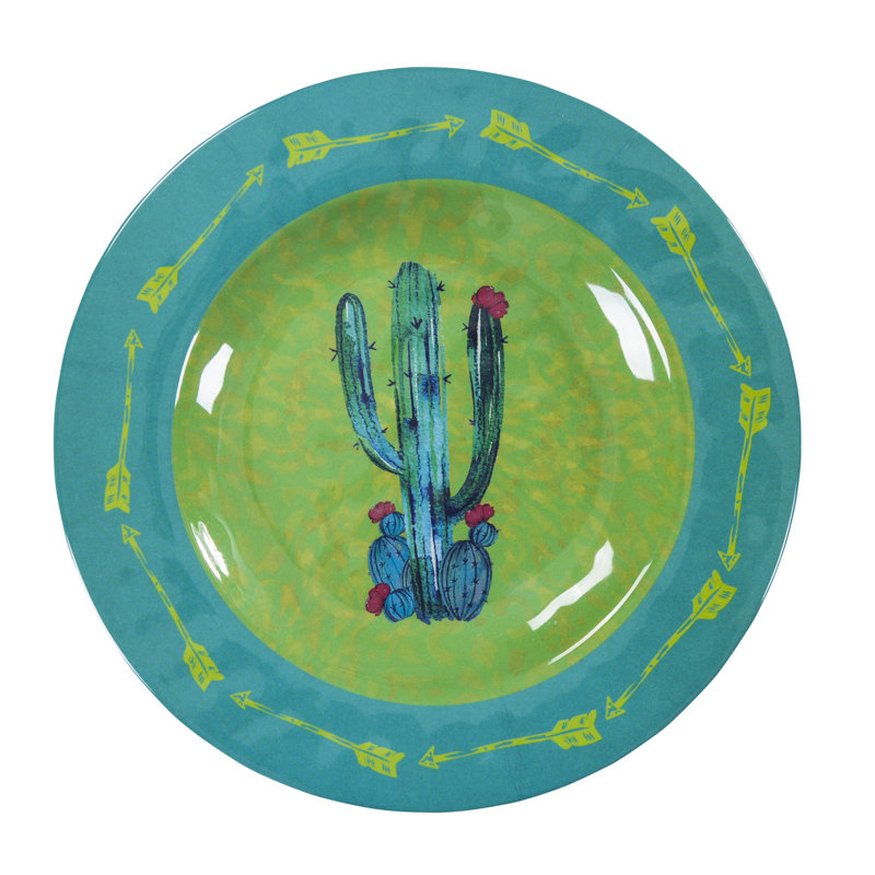 Cactus Melamine Plastic Salad Plate
