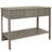 Quwanna 37.5" Classic MDF Console Table with Drawers and Silver Knobs, Thunder Gray