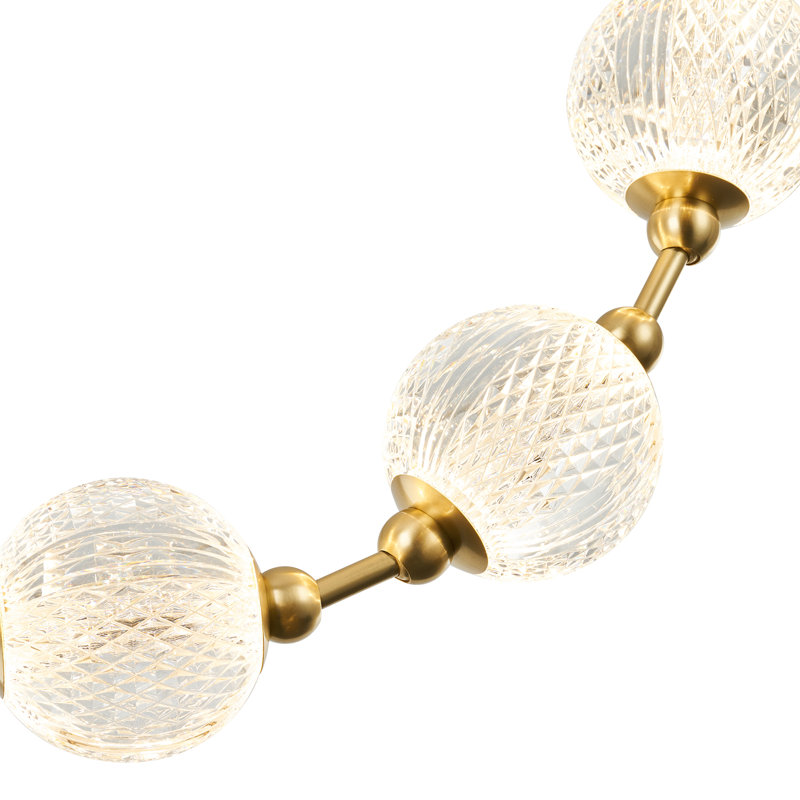 Marni 8 - Light Pendant, Natural Brass