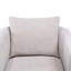 Fauteuil demi-tonneau pivotant en lin-1640729250