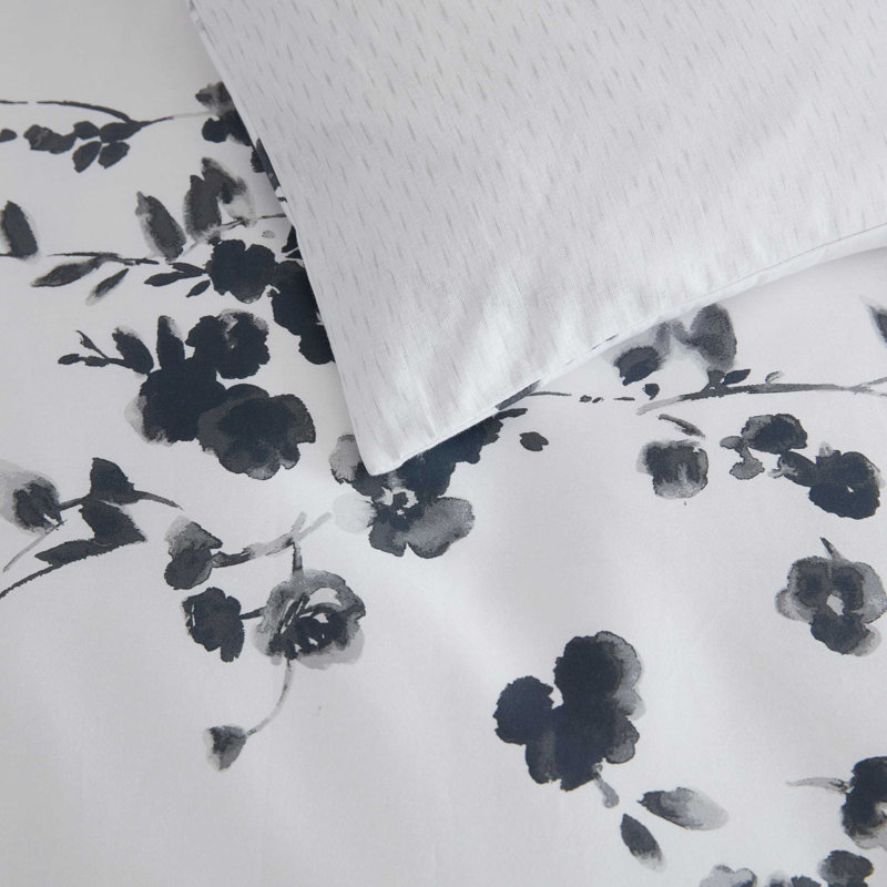 Ensemble d'édredon réversible gris Vera Wang, Édredon pour très grand lit + 2 taies décorativ