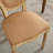Solid Wood Frame Dining Chair with Antique Painting and Linen Fabric Set of 2-1800444679-1800444678