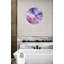 Horloge murale mauve en verre trempé, horloge d'art abstrait, horloge murale élégante, grande horloge, cadeau de pendaison de crémaillère-1103386170-1103386171