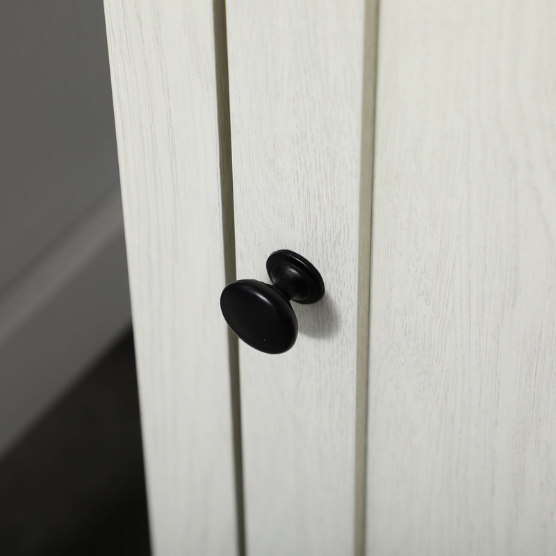 Armoire de rangement pour salle de bain avec trois tablettes ouvertes