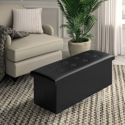 Falan Faux Leather Ottoman