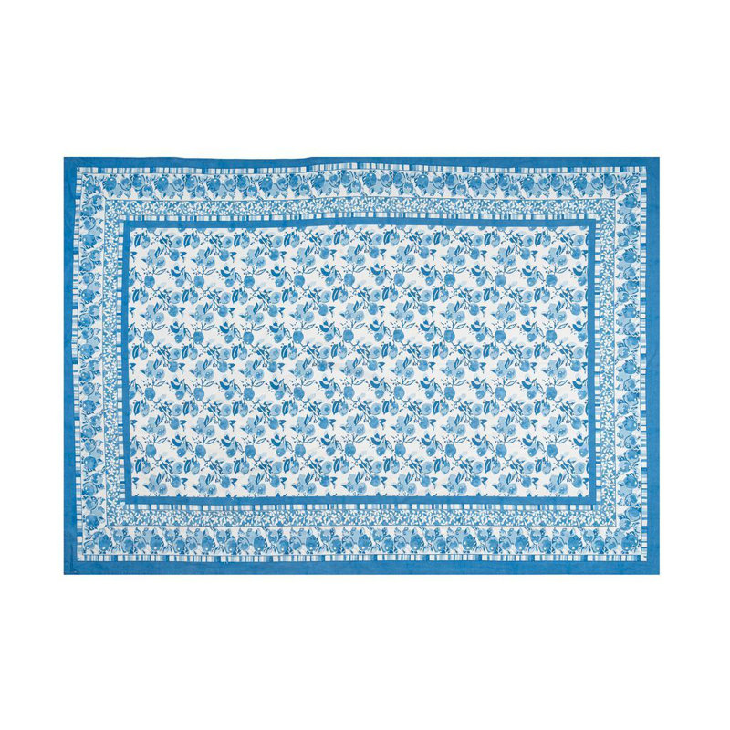 Aazad Tablecloth, Blue, 86" L x 59" W