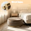 Repose-pieds rond moderne en velours de luxe avec base en métal-514761588