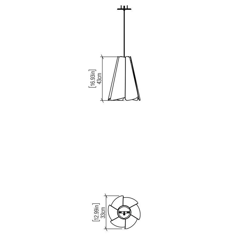 Fuchsia 1 - Light Single Pendant, Imbuia