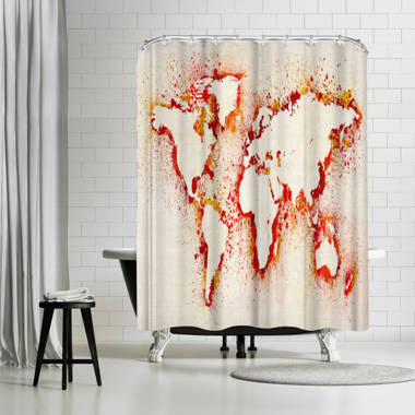 Americanflat 71 x 74 Shower Curtain, Las Vegas City Street Map New 2 by  Michael Tompsett - Art Pause