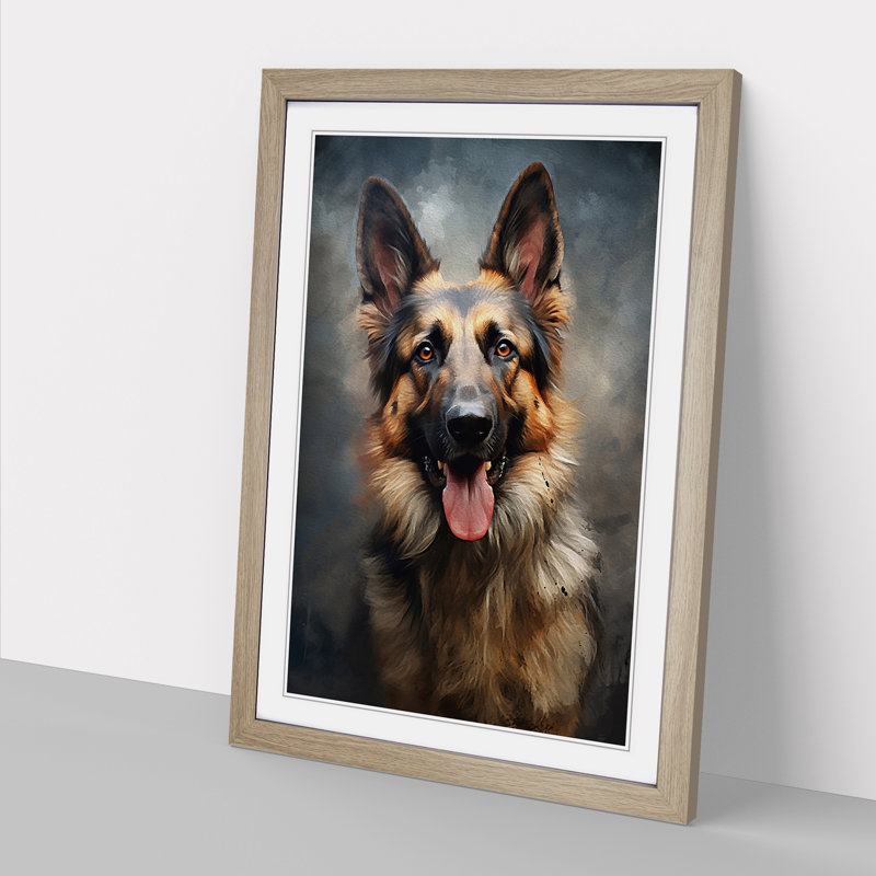 Single Picture Frame Print on Wood, Oak Framed, 64cm H x 46cm W