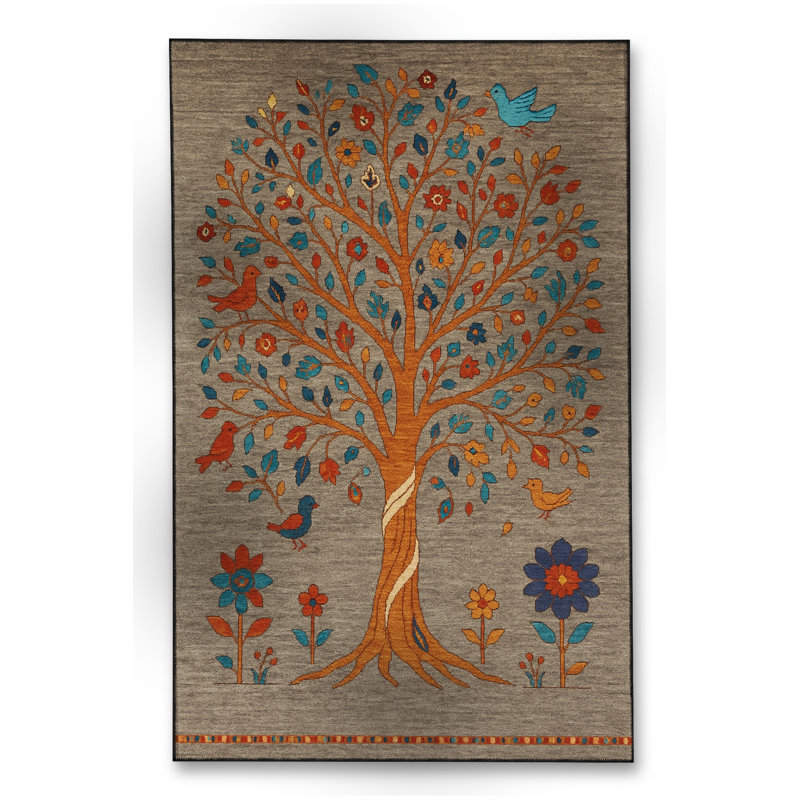 Tapis gris tissé Mosso, 3 pi 3 po x 4 pi 11 po