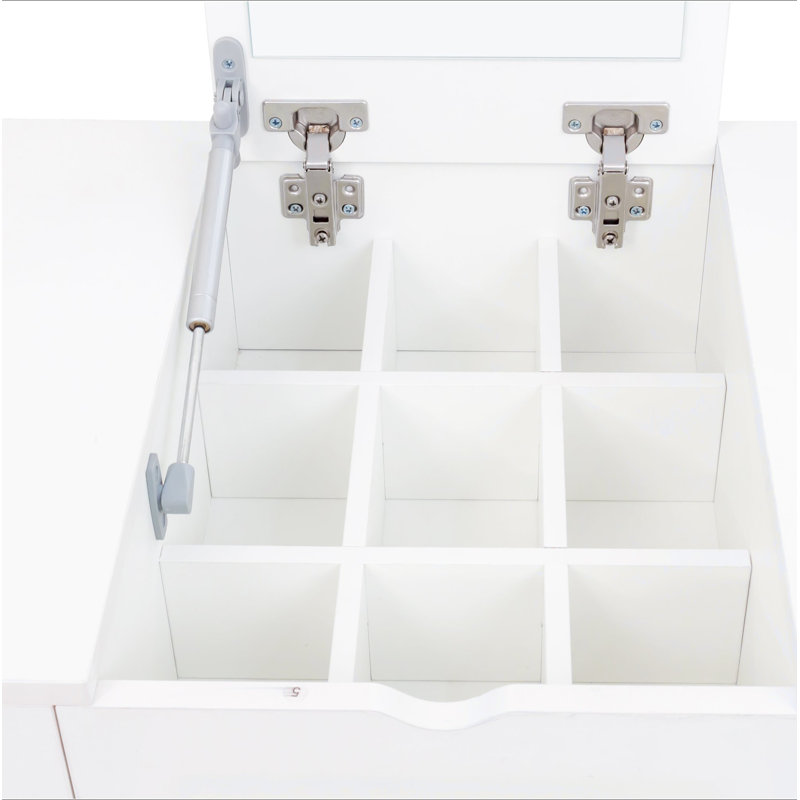 Ensemble de coiffeuse avec miroir, commode avec table de chevet et 4 tiroirs