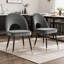 Modern Velvet Dining Chairs Ergonomic Cutout Back with Gold-Tipped Legs, Luxury Upholstered Accent Chairs for Dining/Living Room-1420497269-1424356799