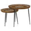 Table gigogne 2 pièces miel et noire