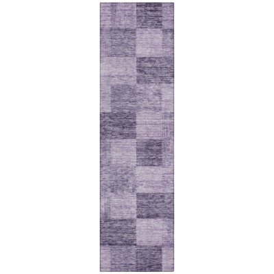 Elise Purple Washable Indoor-Outdoor Rug - 