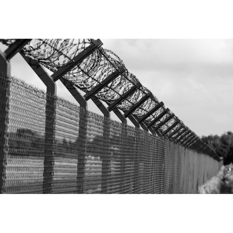 Barbed Wire Fence by Dzika_mrowka - Wrapped Canvas Print, 46cm H x 30cm W