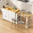 80.63" Extendable Kitchen Island With Power Outlet, 2 Storage Drawers, Open Shelves-129517313