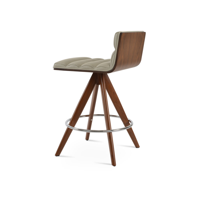 Tabouret pivotant Corona Comfort Pyramid, Tabouret de bar (siège d'une hauteur de 29 po), Gris clair