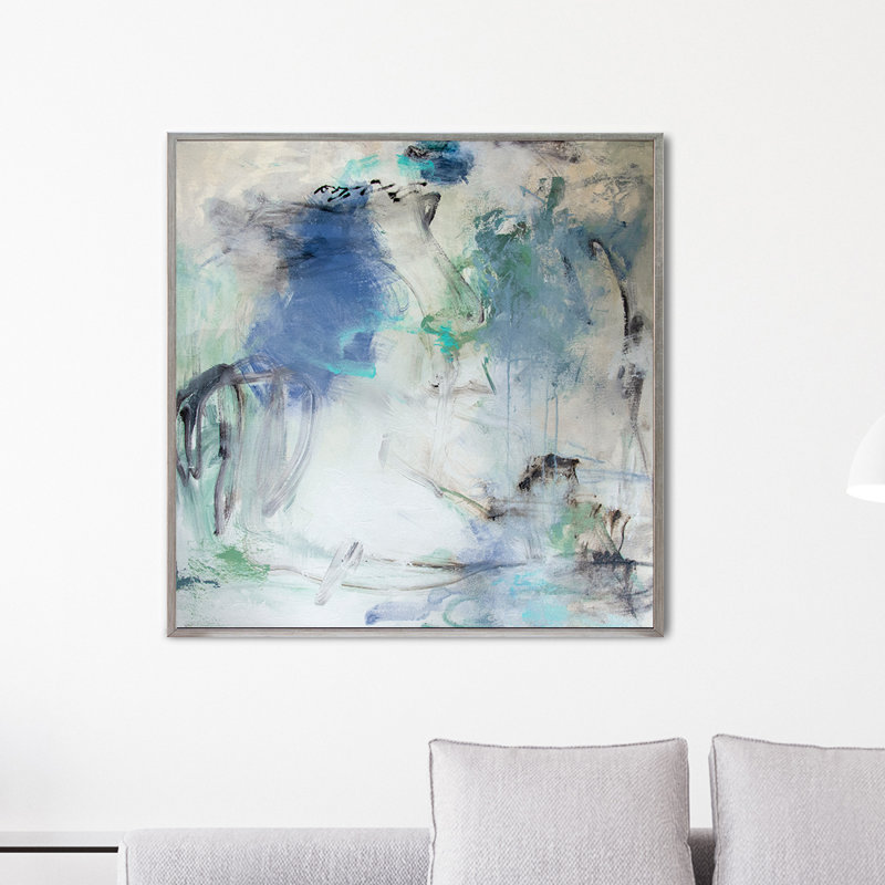 Windswept Print by Patricia Schwimmer, 42" H x 42" W x 2.5" D, Silver Framed Canvas
