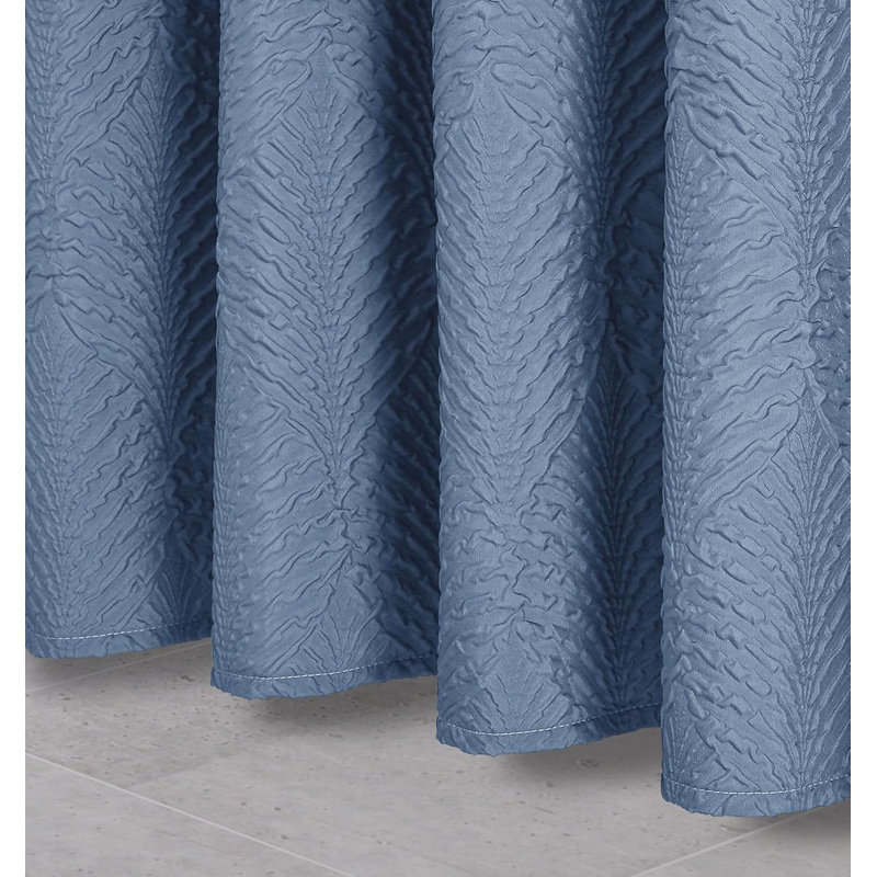 Rideau de douche pour la salle de bain, tissu texturé en relief 3D, ensemble de rideau de douche moderne en tissu doux avec crochets, hydrofuge et durable