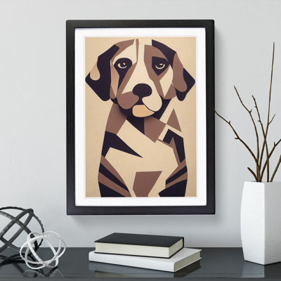 Portrait Of A Dog Abstract - Single Picture Frame Print