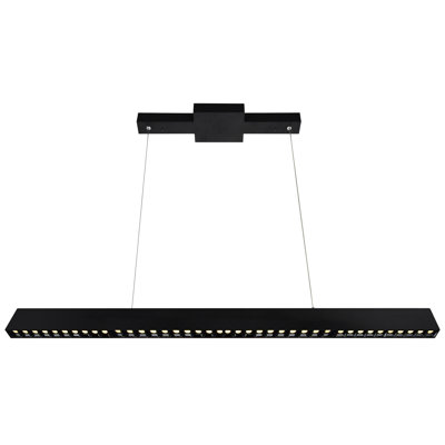 52-inch Integrated LED Black Chandelier Ceiling Light Fixture, Dimmable Modern Chandelier for Bedroom, Kitchen, Hallway, or Living Room