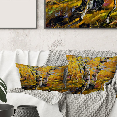 Housse et insert de coussin carré Birches in Wood