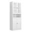 Armoire de cuisine en métal - 72 po de hauteur avec tablettes réglables (blanc), structure en acier inoxydable robuste, armoire autoportante pour cuisine / garde-manger / salle de bain