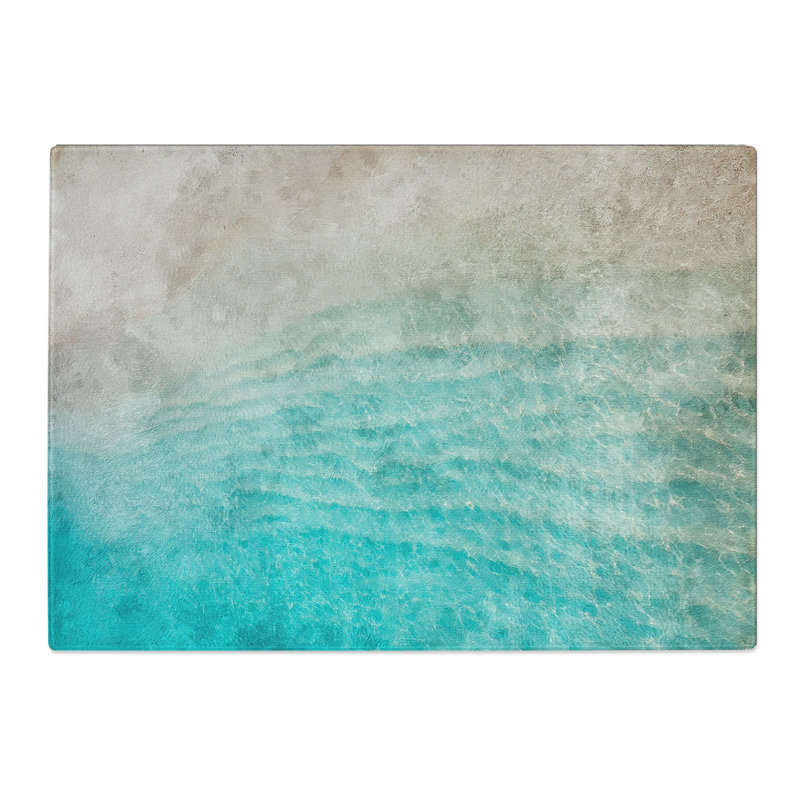 Tempered Glass the Maldives Chopping Board, 20 cm x 28.5 cm