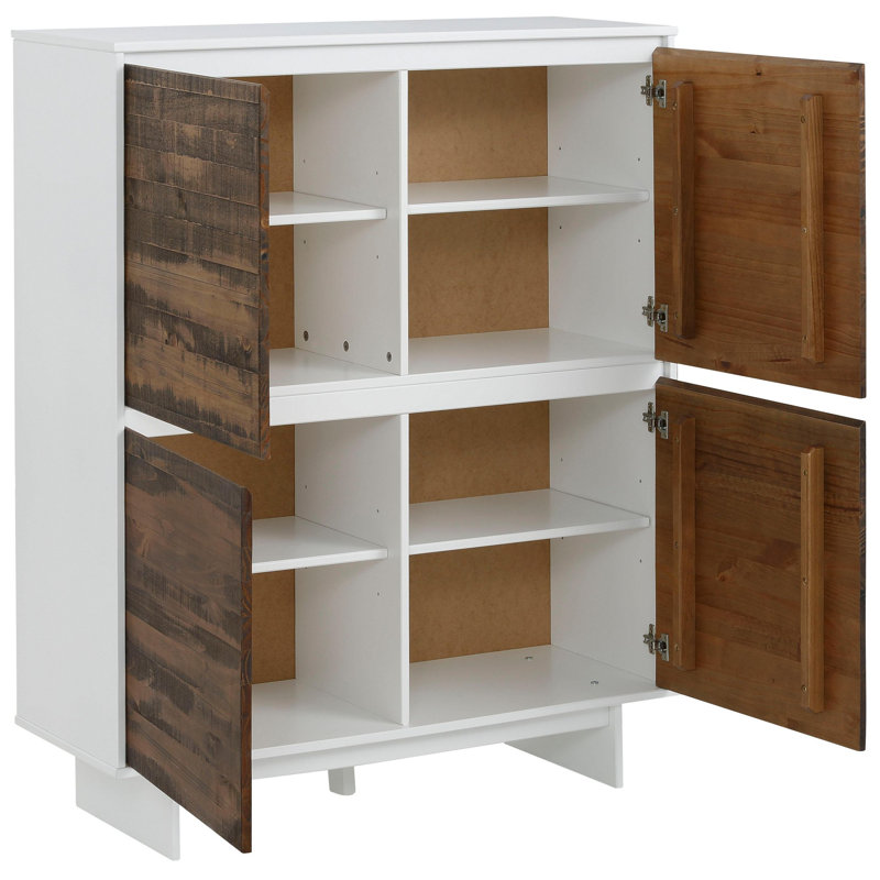 Serci 100cm Sideboard, White Brown