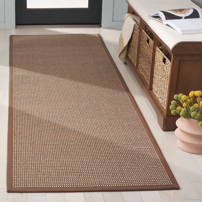 Moda Faux Sisal 102 Area Indoor/Outdoor Area Rug In Marble / Brown, Runner 2'6" x 8'