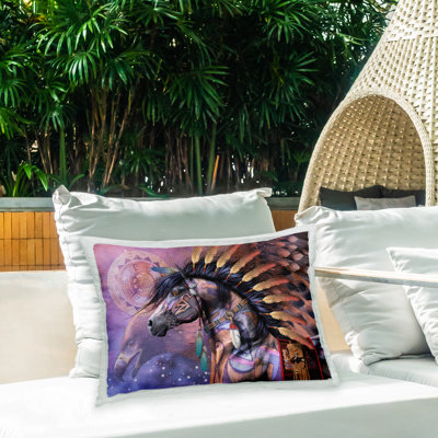 Coussin décoratif Shaman Spiritual Horse par Laurie Prindle